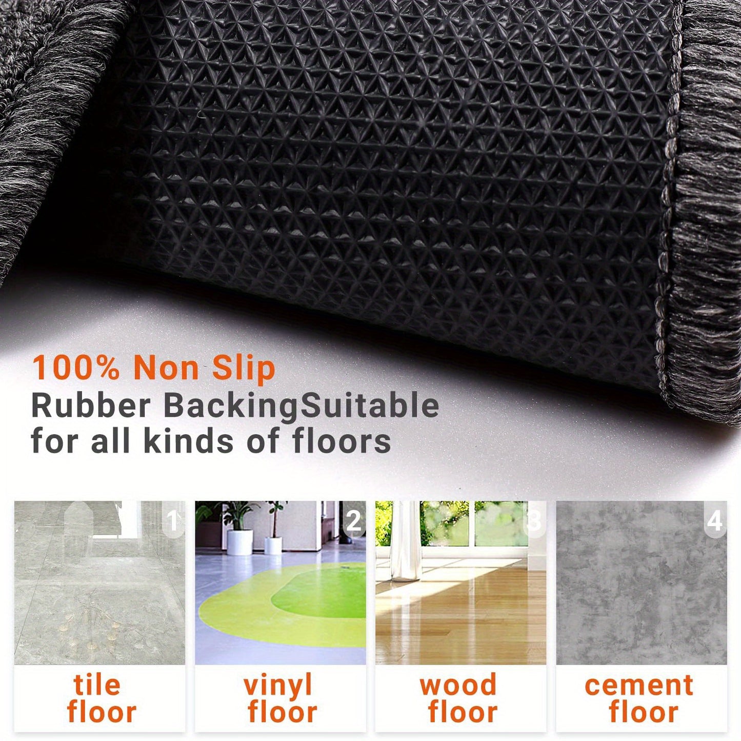 Kitchen Rug and Mats 31.5X17.3 In for Hallway Non Skid Washable Cushioned floor