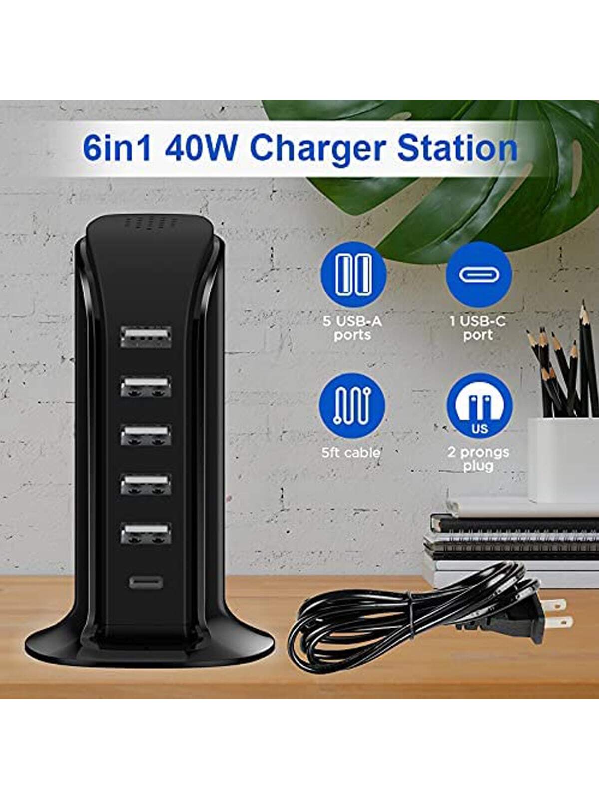 3-in-1 Rotatable Charger Dock for iPhone/Micro-USB Phone/Type-C Phone (white) RMB 42.48 + RMB 26.97 shipping 6 in 1 USB Dock Charging Hub With 5 USB Ports(Shared 6A) 40W USB C Charger 3A