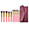 10pcs Makeup Brushes Cosmetic Eyebrow Blush Foundation Powder Kit Set with bag