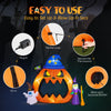 6.9ft Giant Pumpkin Inflatable Outdoor Halloween Decor Yard Decoration