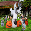 11.8 FT Halloween Inflatables Ghost Spider Pumpkin Outdoor Decorations Yard Lawn