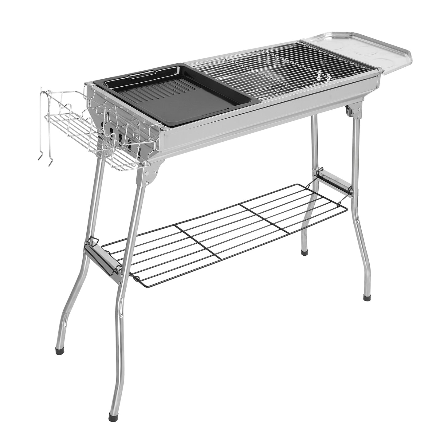 BBQ Grill Charcoal Barbecue Stainless Steel Folding Camping Portable cooker