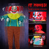 6ft Yellow Eyed Clown Outdoor Halloween Decorations Talking Creepy Haunting Prop