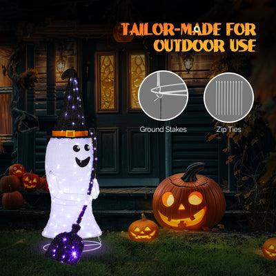 4ft Ghost 100LED Lighted Outdoor Halloween Decorations prop Pop-Up Ghost