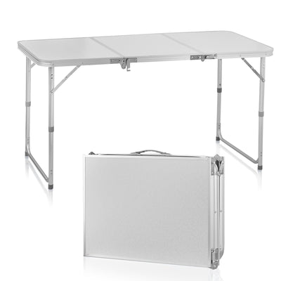 4ft Camping Foldable Table Aluminum Portable Picnic Adjustable Travel Beach