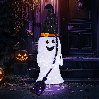 4ft Ghost 100LED Lighted Outdoor Halloween Decorations prop Pop-Up Ghost