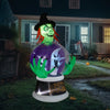 5.9ft Witch & Crystal Ball Inflatable Halloween Scary Decoration