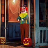 6ft Yellow Eyed Clown Outdoor Halloween Decorations Talking Creepy Haunting Prop