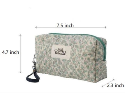 Makeup Bag Organizer Travel Cosmetic Aesthetic Coquette Cotton Floral storage