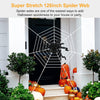 Halloween Decorations Spider Outdoor 49inch Hairy Spider with 126 inch Tarantula