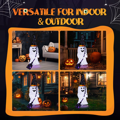 4ft Ghost 100LED Lighted Outdoor Halloween Decorations prop Pop-Up Ghost