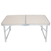 3ft Portable Aluminum Foldable Party Garden BBQ Camping Table Adjustable white