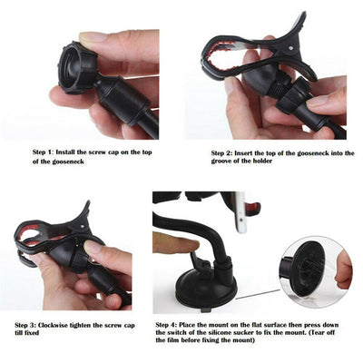 360° Car Windshield Mount Cradle Suction Cup Holder for Cell Phone GPS