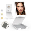 Travel Makeup Mirror with 3 color Lights Portable 5 X Lighted Magnification