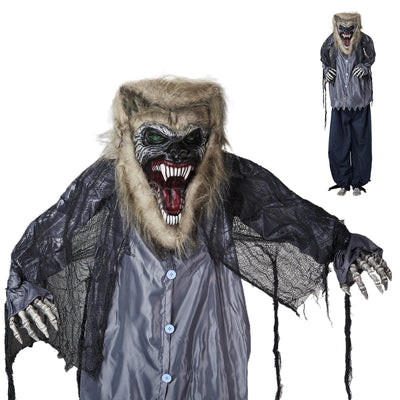 6.9ft Giant Werewolf Halloween Yard Decoration Scary Outdoor talking Prop