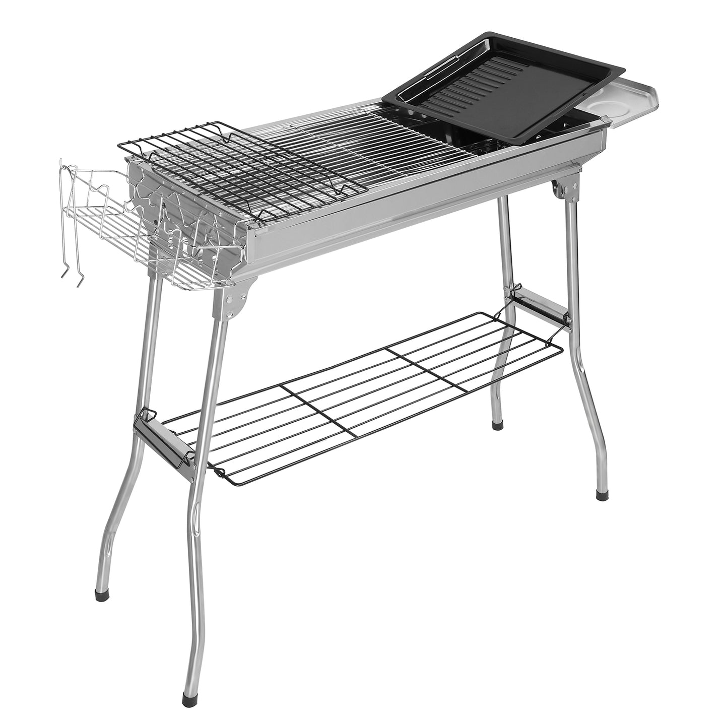BBQ Grill Charcoal Barbecue Stainless Steel Folding Camping Portable cooker