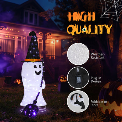 4ft Ghost 100LED Lighted Outdoor Halloween Decorations prop Pop-Up Ghost